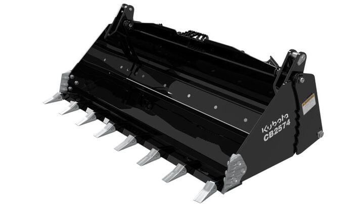 Land Pride 74 Inch 4-in-1 Combination Skid Steer Bucket for Kubota Loaders