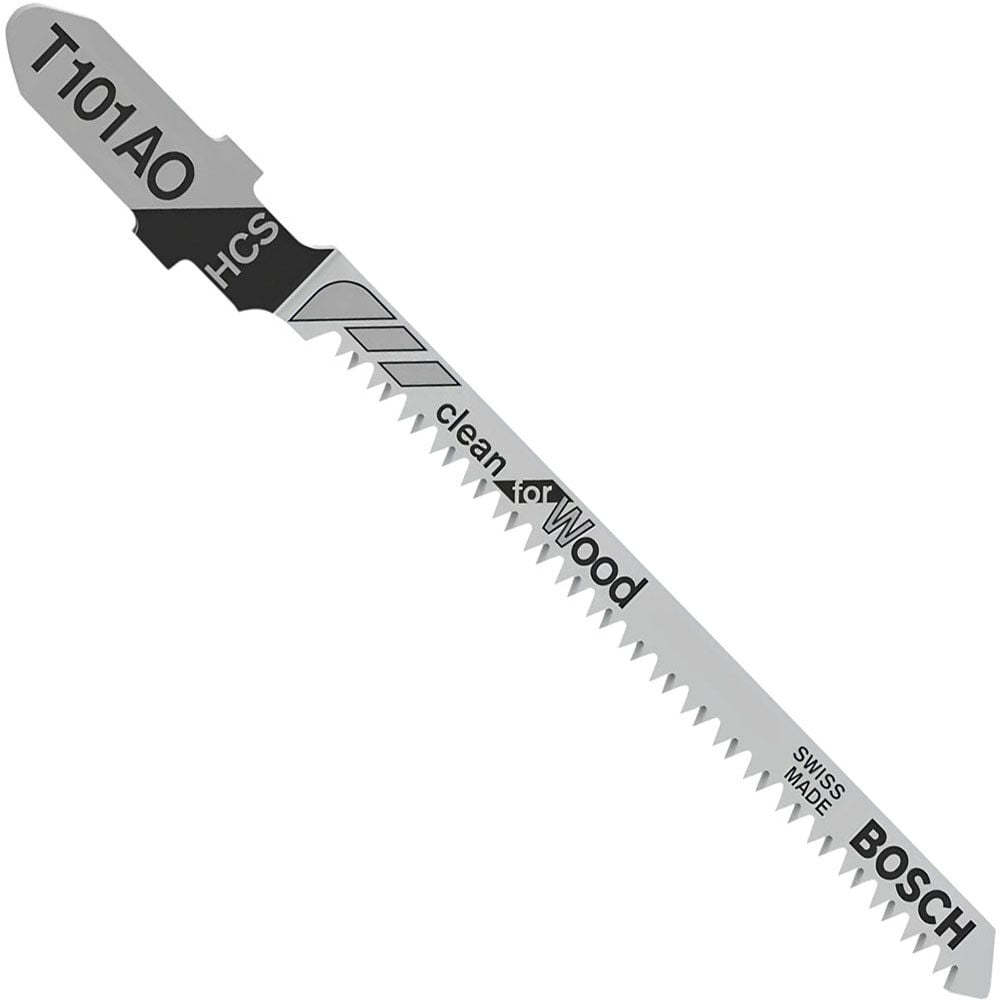 Bosch 3-1/4 Inch 20 TPI Clean for Wood T-Shank Jig Saw Blades 100 Piece - T101AO100