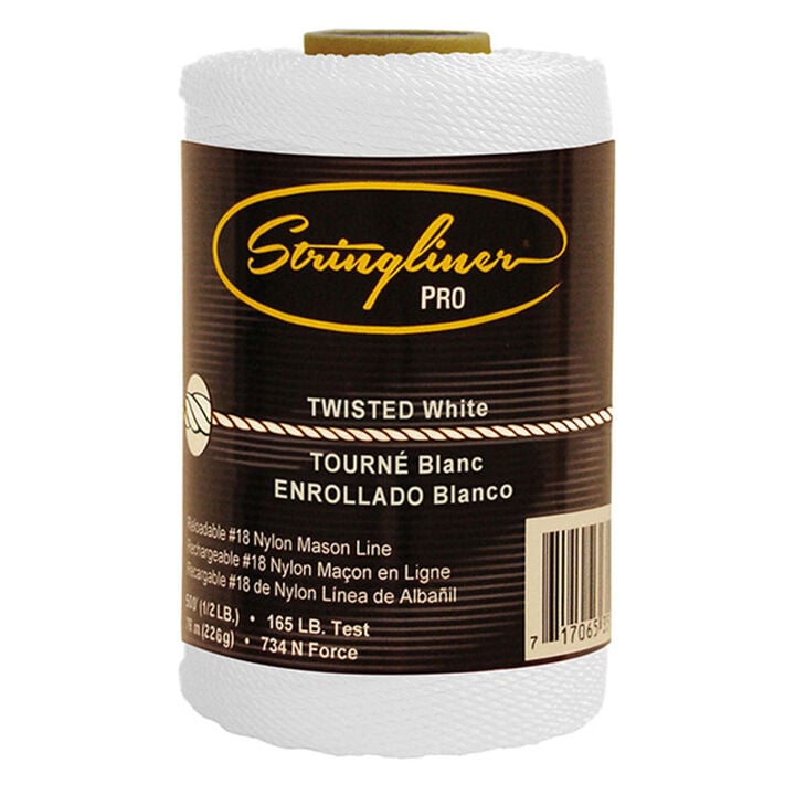 Stringliner #18 Construction Replacement Roll 540 ft White
