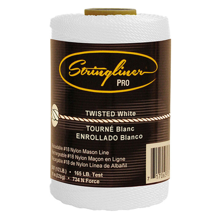 Stringliner #18 Construction Replacement Roll Twisted White 540 ft, large image number 1