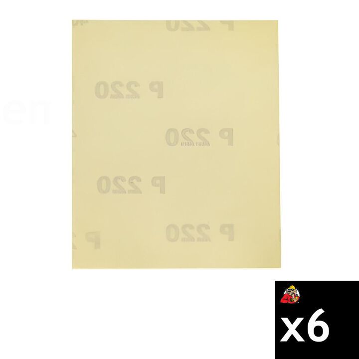 Porter Cable 5-1/2 x 4-1/2 Inch 220 Grit Aluminum Oxide Sanding Sheet 6 Pack