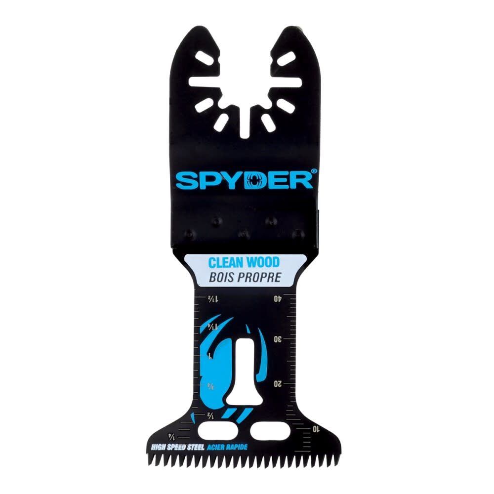 Spyder Oscillating Tool Blade, 1.75 Inch Width x 2 Inch HSS Wood Cutting Blade, large image number 1
