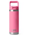 Yeti Rambler Bottle with Straw Cap 18oz Pink, small