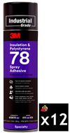 3M Polystyrene Insulation 78 Spray Adhesive Clear Pack of 12, small image number 1