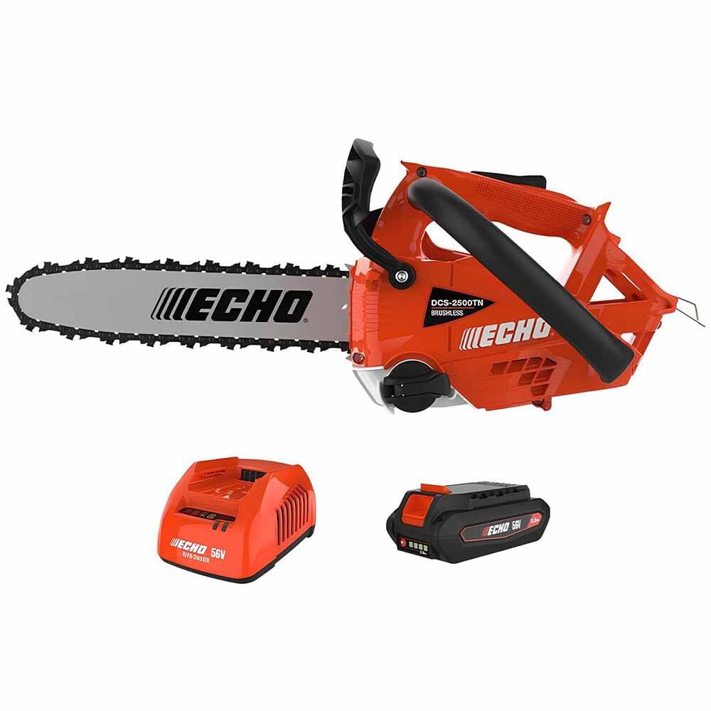 Echo eFORCE 56V 12in Bar Battery Powered Handheld Chainsaw Kit – DCS-2500TN-12R1