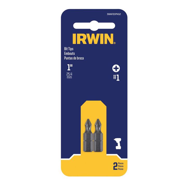 Irwin 1in #1 Phillips Insert Bit, large image number 3