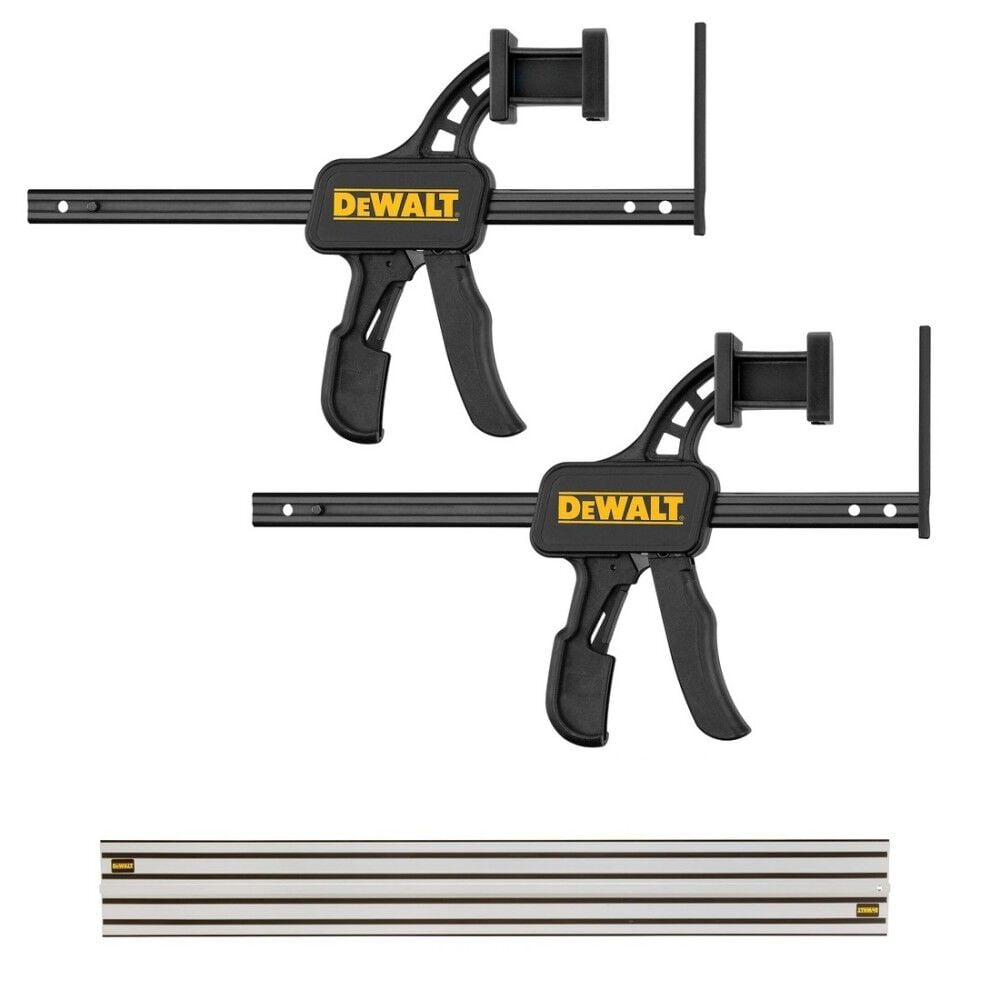 DEWALT 59 Inch TrackSaw Track & TrackSaw Track Clamps - 2/Pack Bundle, large image number 1