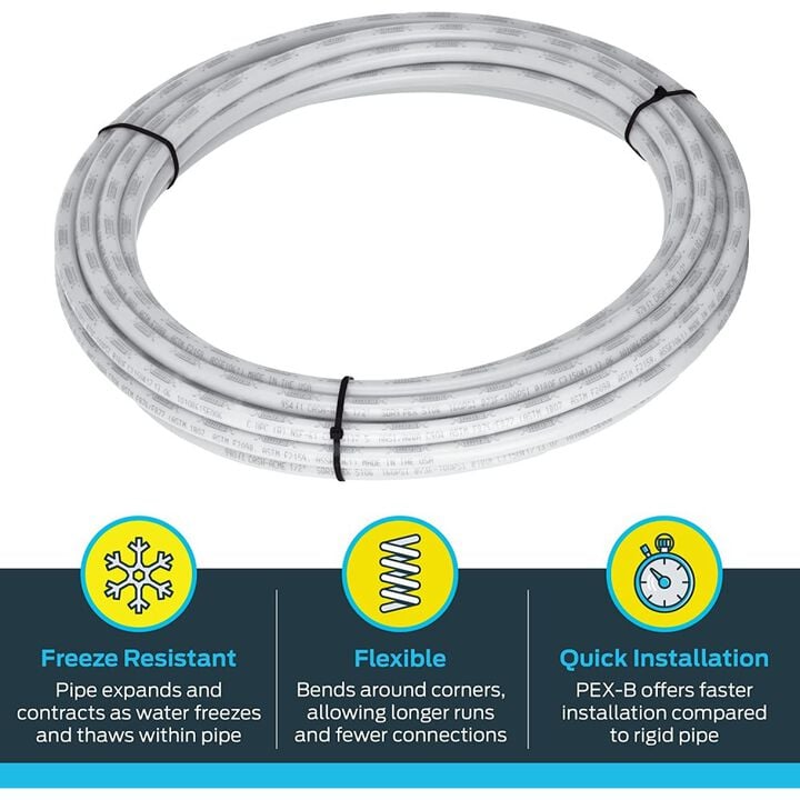Sharkbite 1/2in x 50' White Polyethylene PEX Coil Tubing, large image number 2