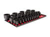 Tekton 1/2 Inch Shallow 6 Point Impact Sockets, Rails, 8-50 mm, 39 Pieces, small image number 1