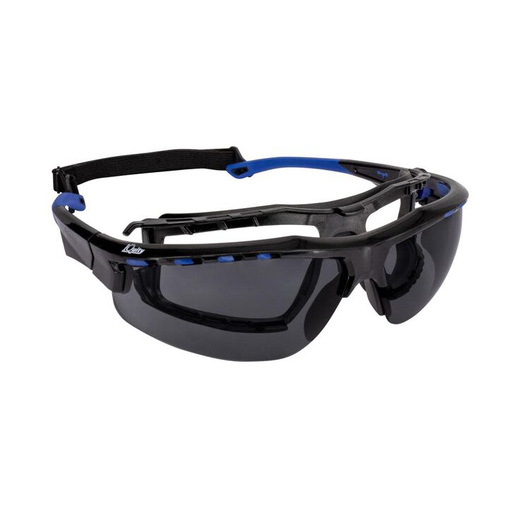 Radians THRAXUS Elite IQUITY Safety Eyewear Blue w/ Rubber Gasket Smoke IQ Lens, large image number 4