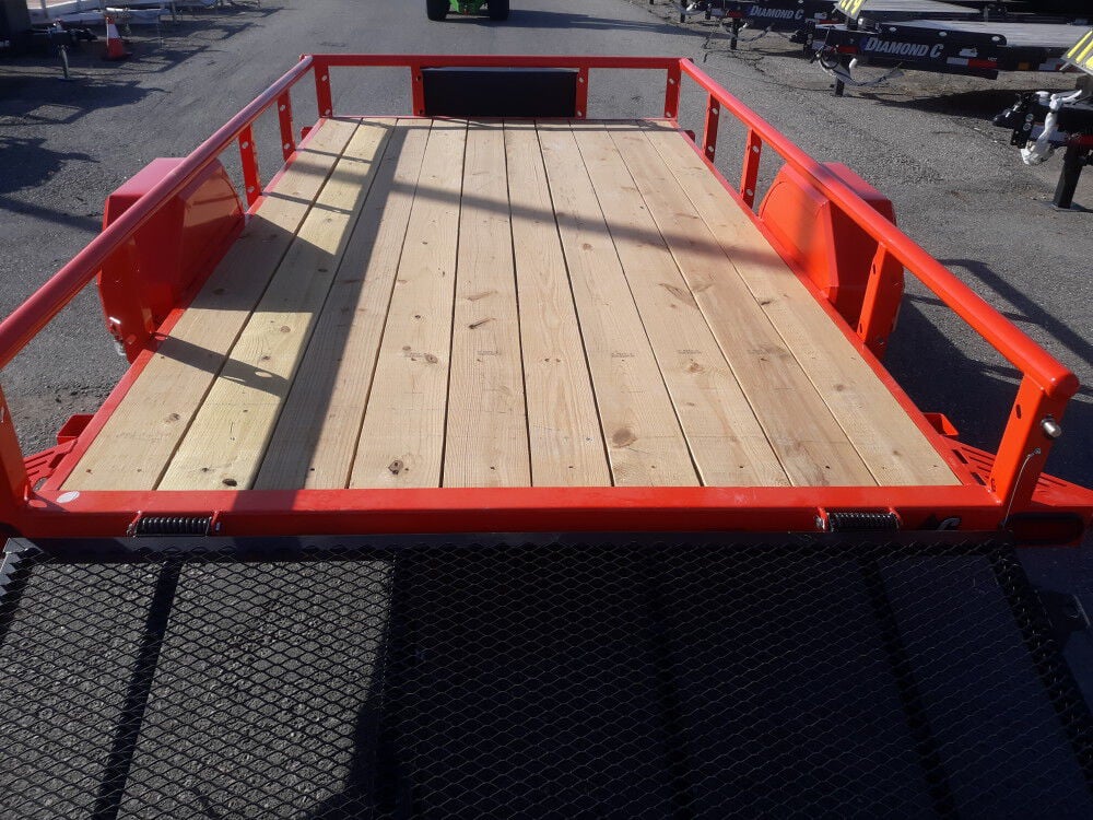 Diamond C PSA135 12 Foot Single Axle Utility Trailer, Orange , large image number 9