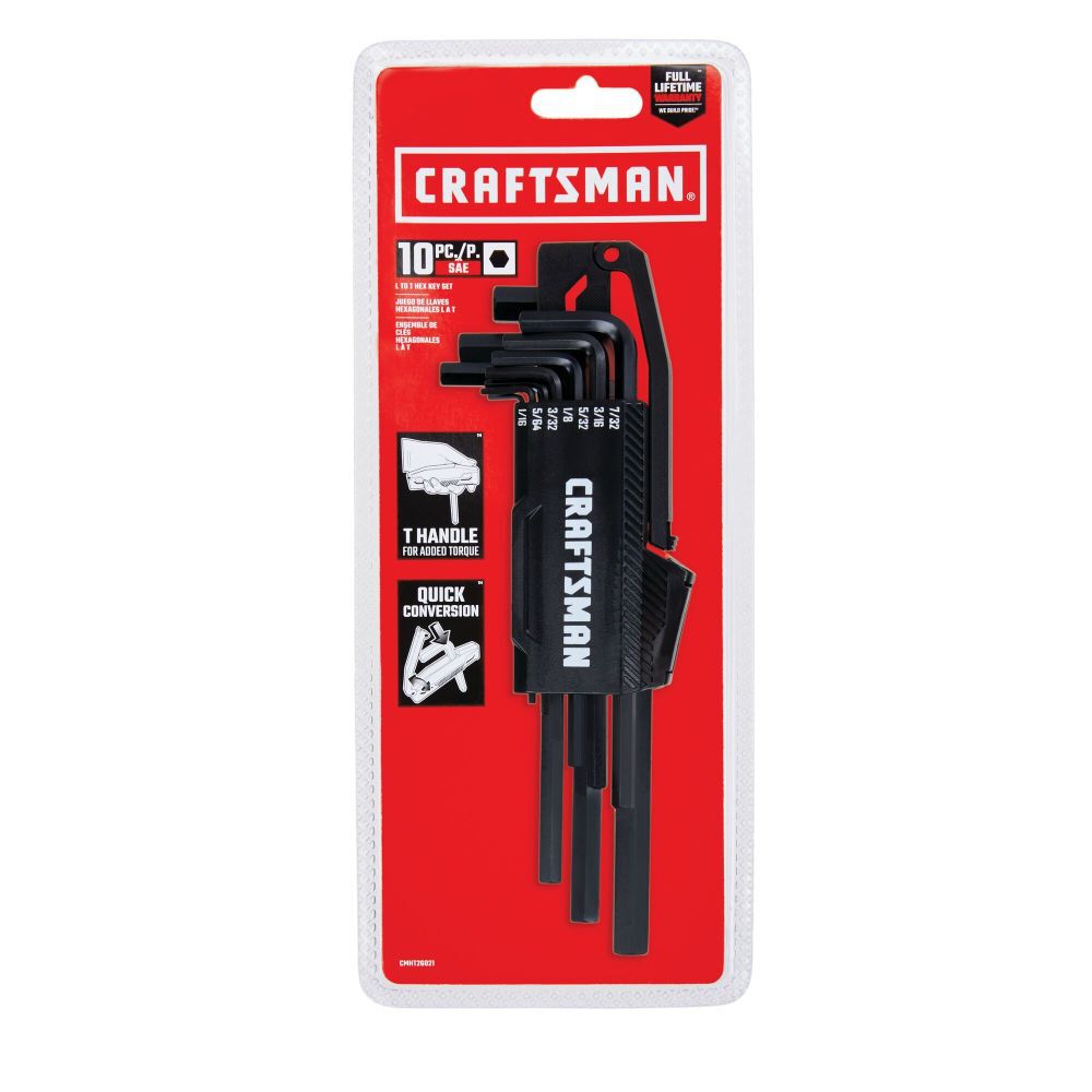 CRAFTSMAN 10-Key Standard (SAE) Hex Key Set, large image number 6