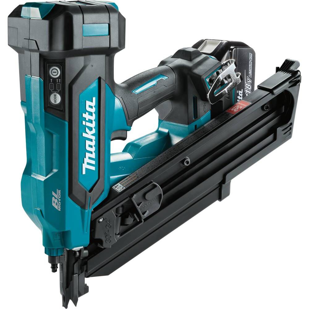 Makita 18V LXT Lithium-Ion Brushless Cordless 30 Degree Clipped Head 3-1/2 Inch Framing Nailer 4 Ah Kit, large image number 2