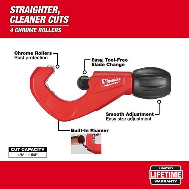 Milwaukee 1-1/2 In. Constant Swing Copper Tubing Cutter, large image number 1