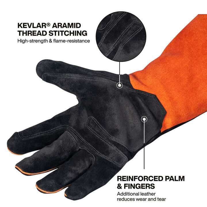 Klein Tools Promotional MIG Welding Gloves Black and Orange Large, large image number 2