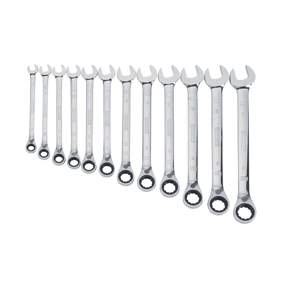 DEWALT 12 Piece Reversible Ratcheting Wrench Set - SAE, large image number 1