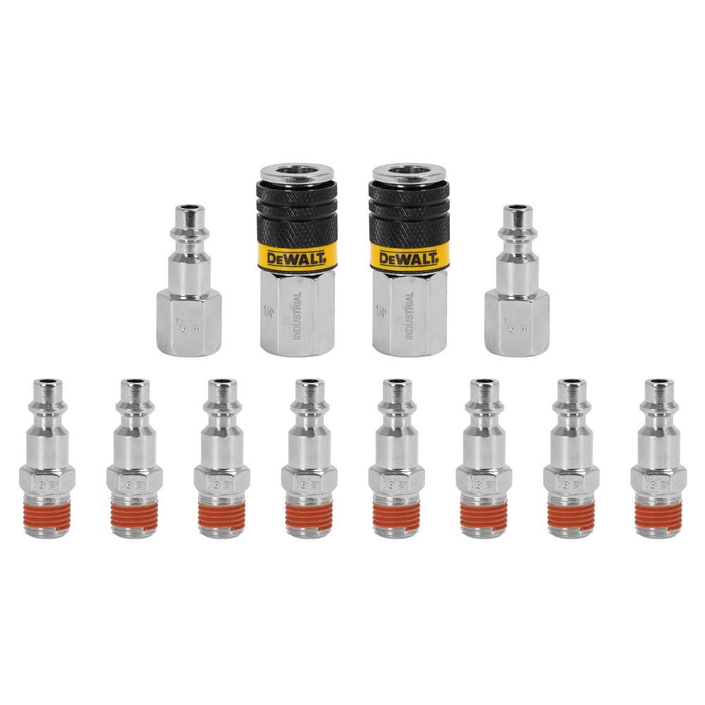 DEWALT 12-Piece 1/4 Inch NPT Industrial Couplers and Plugs, large image number 1