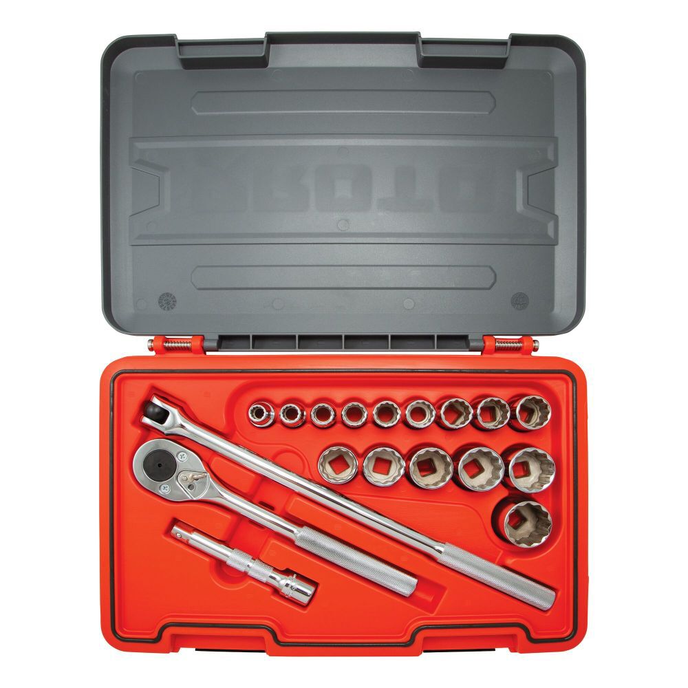 Proto Socket Set 1/2 DR 18pc SAE 12pt, large image number 1