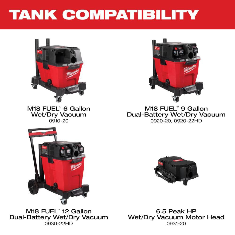 Milwaukee 6 Gallon Wet/Dry Vacuum Tank, large image number 2