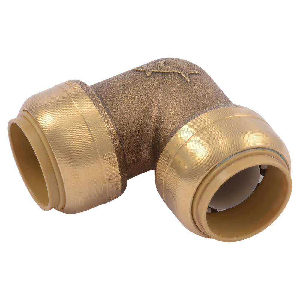 Sharkbite 3/4in Push T x 3/4in D Push 90 Deg Brass Elbow, large image number 1