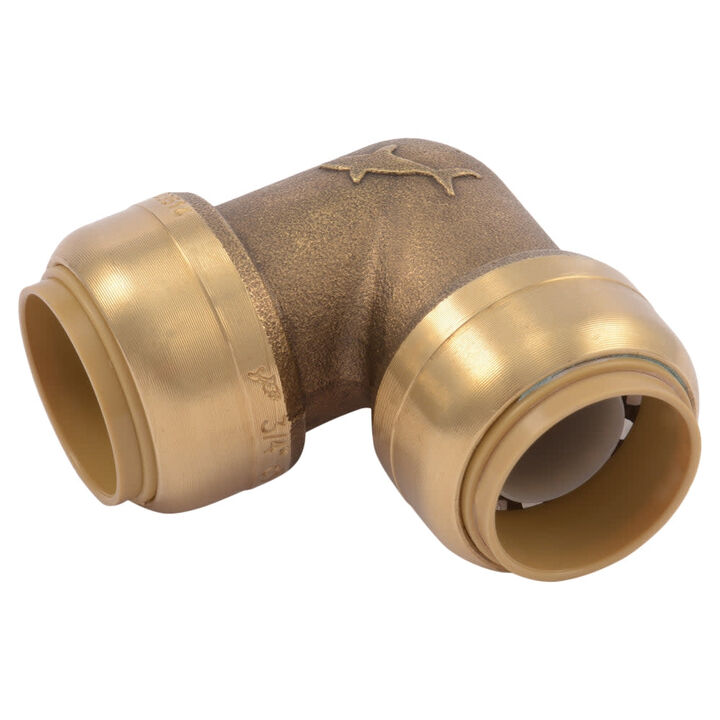 Sharkbite 3/4in Push T x 3/4in D Push 90 Deg Brass Elbow