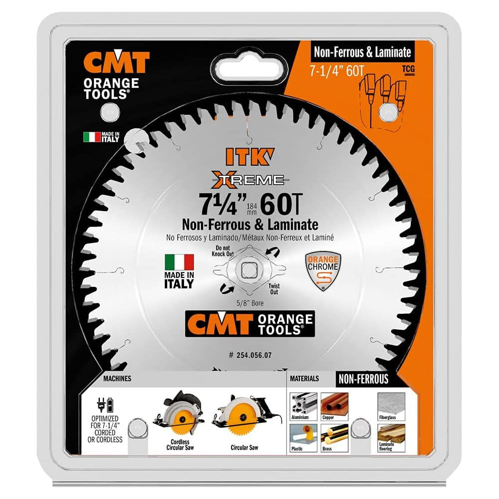 CMT 7-1/4in 60T Non-Ferrous & Laminate Circular Saw Blade, large image number 2