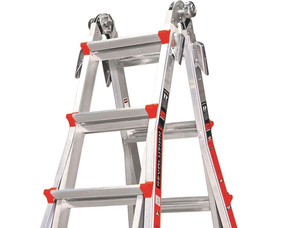 Little Giant Safety Revolution M17 Aluminum Type 1A 300lb Rated Telescoping Multi-Position Ladder with Ratchet Leg Leveler, large image number 9