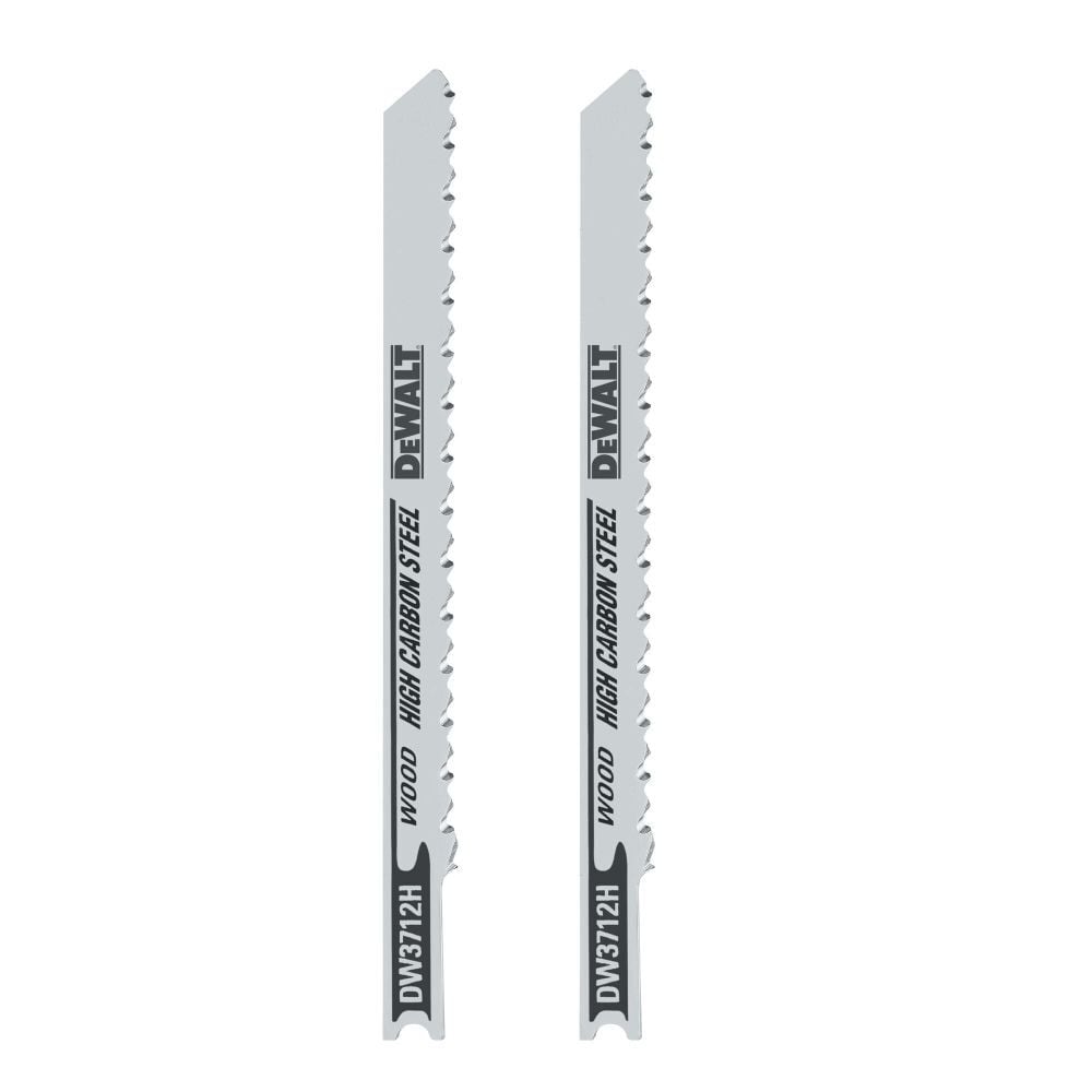 DEWALT 4 Inch 10 TPI U-Shank Laminate Down Cutting Wood Cutting HCS Jig Saw Blade 2 Pieces, large image number 1