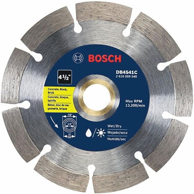 Bosch 4 1/2in Premium Segmented Rim Diamond Blade for Universal Rough Cuts