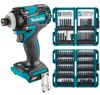 Makita 40V Max XGT Brushless Cordless High Torque 4 Speed Impact Driver (Bare Tool) & ImpactX 100 pc. Driver Bit Set Bundle, small image number 1