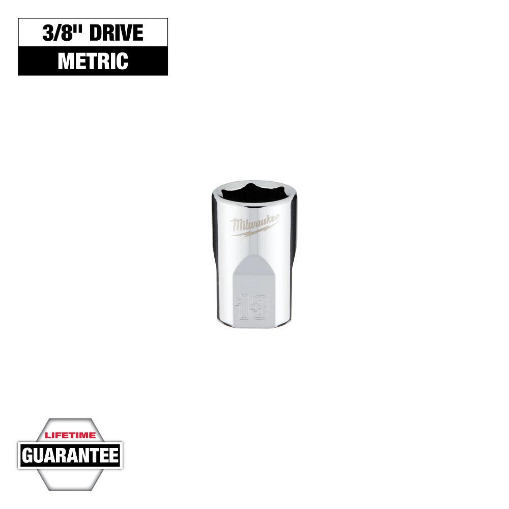 Milwaukee 3/8 in. Drive 13mm Metric 6-Point Socket, large image number 9