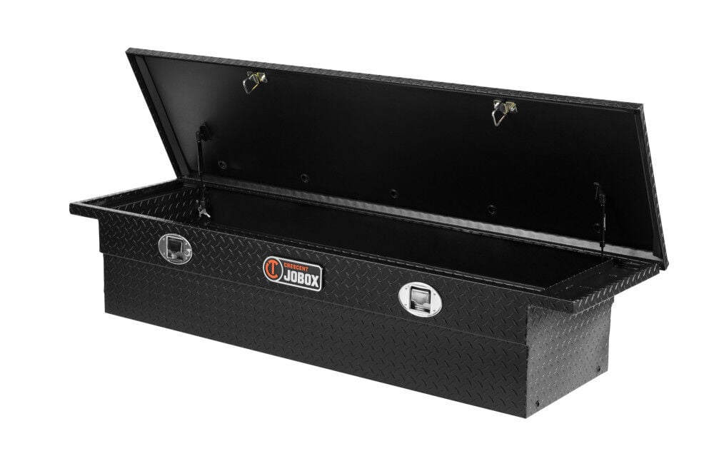 Crescent JOBOX Gear-Lock Black Aluminum Low-Profile Single Lid Fullsize Crossover Truck Box, large image number 4
