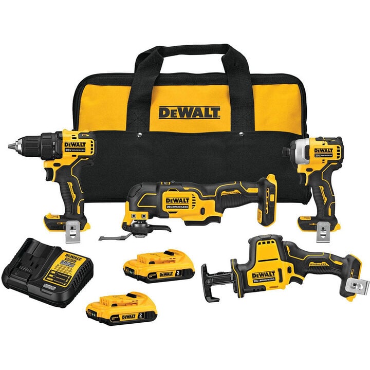 DEWALT ATOMIC 20V MAX Brushless 4 Tool Combo Kit