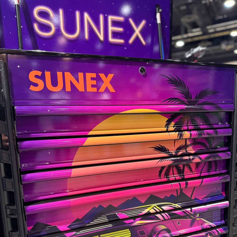 Sunex 39 Inch 6 Drawer Premium Service Cart 80s RETRO Design, large image number 19