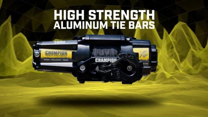 Champion Power Equipment XL 3500 lb ATV/UTV Synthetic Rope Winch Kit, large image number 6