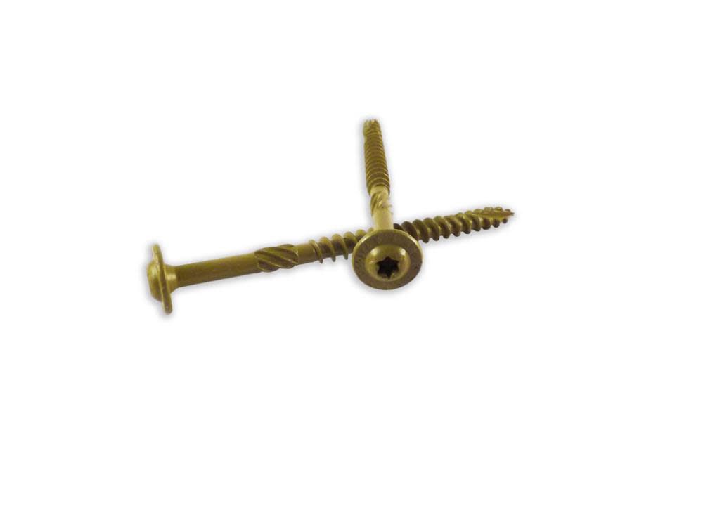 Woodpro 3/8 x 7-1/4 In. 1500 Hour PPG Golden E-Coat Washer Head Screws, large image number 1
