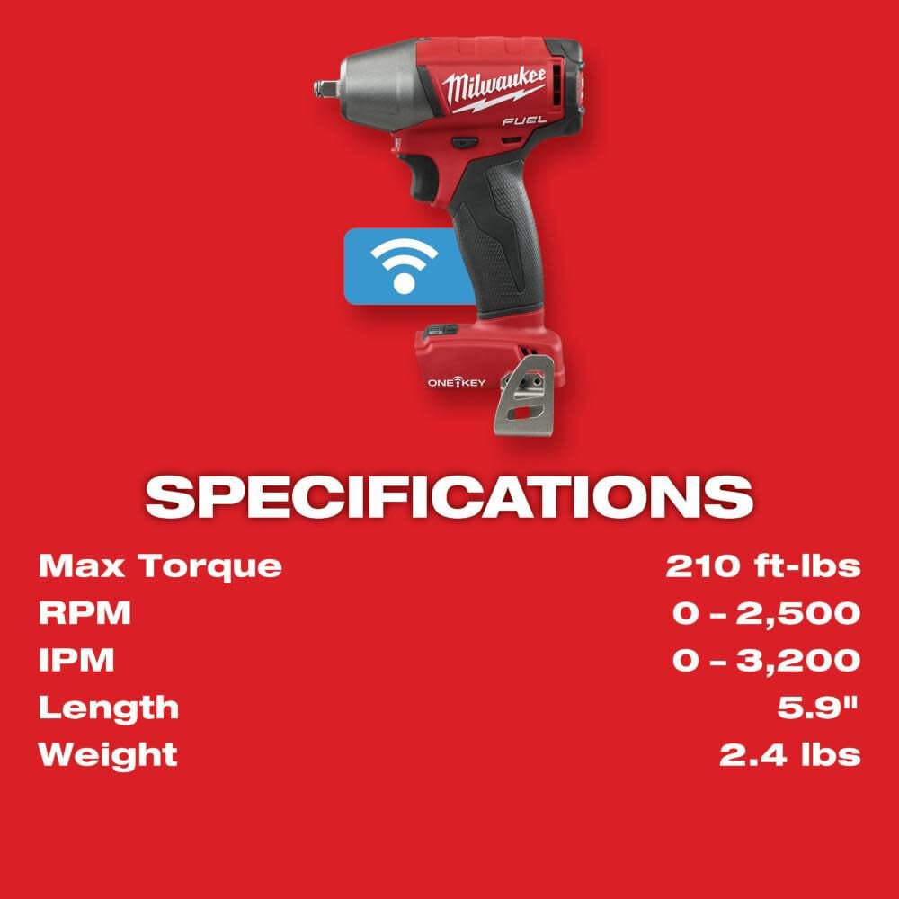 Milwaukee M18 Fuel 3 8 In Compact Impact Wrench With Friction Ring With One Key Bare Tool 2758 20 Simolary simolary.com 12