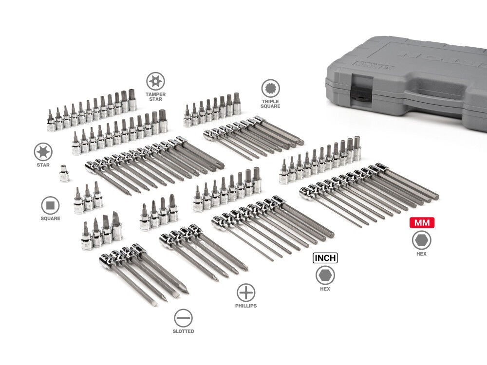 Tekton 3/8 Inch Drive Hex, PH, SL, Torx, Square Bit Socket Set (110 Pieces), large image number 2