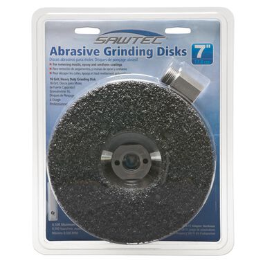 M K Diamond 7In 16Grit Sawtec Abrasive Grinding Discs (3pk)