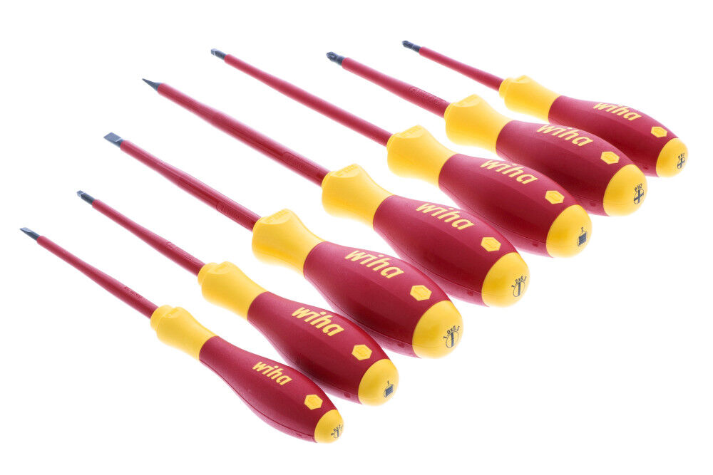 Wiha Insulated SoftFinish Slotted & Phillips & Square Screwdriver Set 7 Piece, large image number 4