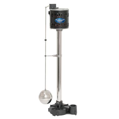 Superior Pump 1/2 HP Stainless Steel and Cast Iron Pedestal Sump Pump, large image number 0