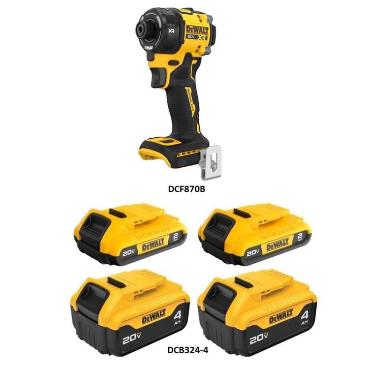 DEWALT 20V MAX 1/4 Inch Cordless Impact Driver & Battery Pack Bundle, large image number 1
