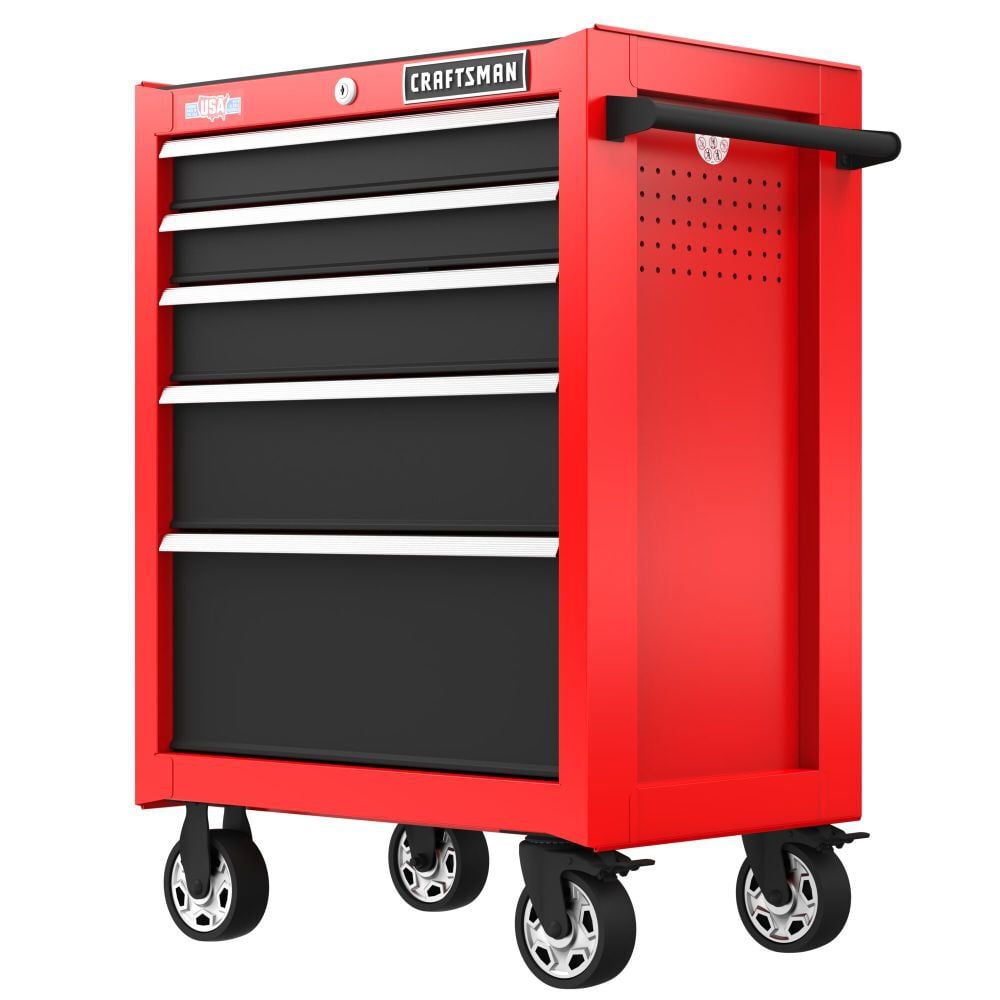 CRAFTSMAN S2000 26 Inch 5-Drawer Rolling Tool Cabinet – CMST98268RB