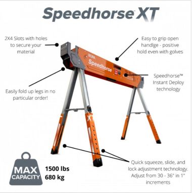 Bora Portamate Adjustable Speedhorse XT Sawhorse Work Support System Two Pack, large image number 8