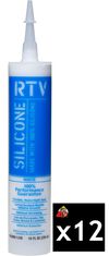 Krylon White Lightning 10 Oz Clear All Purpose Contractor RTV Sealant 12 Pack, small image number 1