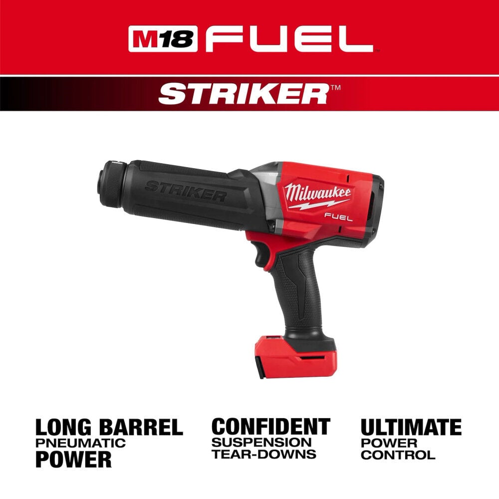 Milwaukee M18 FUEL STRIKER Hammer Chisel Kit with Protective Boot and 5 Pieces Hammer Chisel Bit Set Bundle, large image number 3