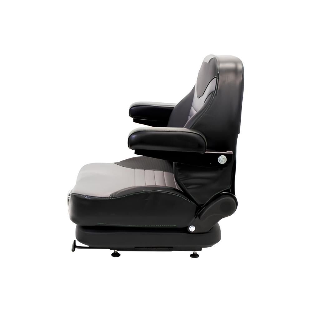 Uni Pro Vinyl Mechanical Suspension Seat with Backrest Black and Gray, large image number 8