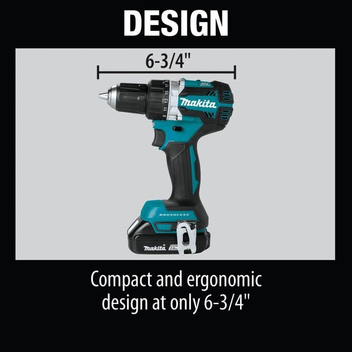 Makita 18V LXT Compact 1/2in Driver Drill Kit, large image number 3