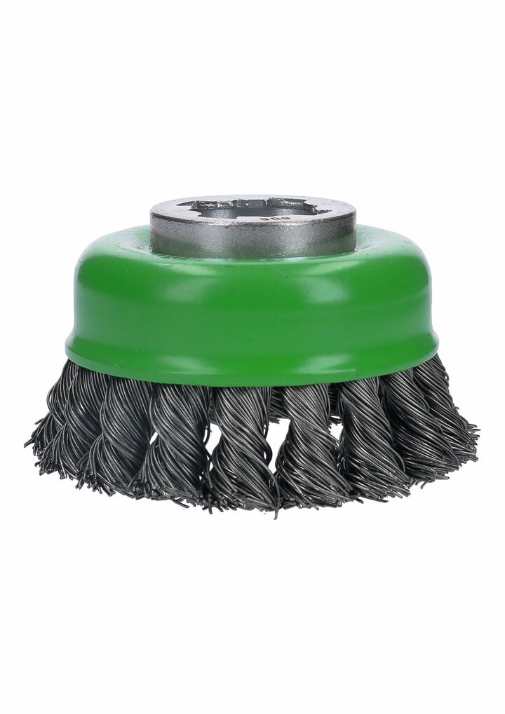Bosch 3 Inch Wheel Dia. X-LOCK Arbor Stainless Steel Knotted Wire Single Row Cup Brush, large image number 3