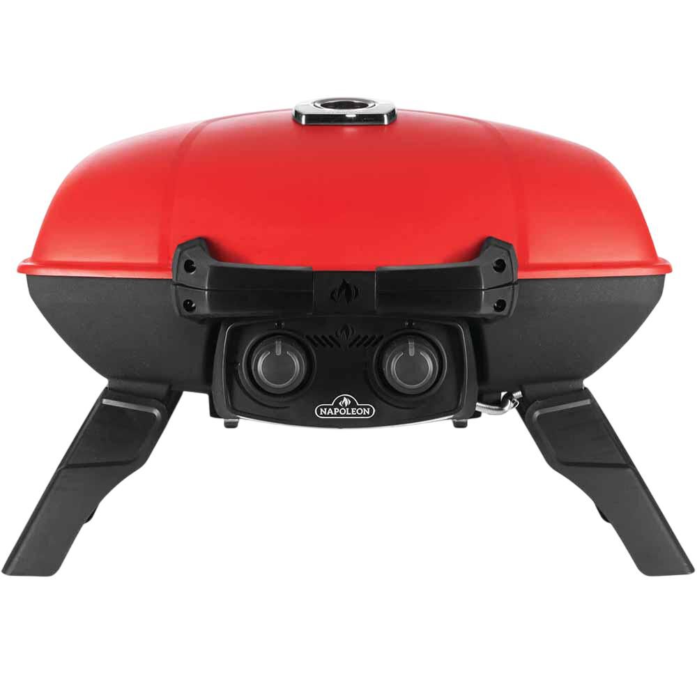 Napoleon TravelQ 285 Portable Propane Gas Grill with Griddle Red, large image number 1